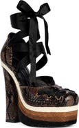 AZALEA WANG Fonetyn Ankle Tie Platform Pump