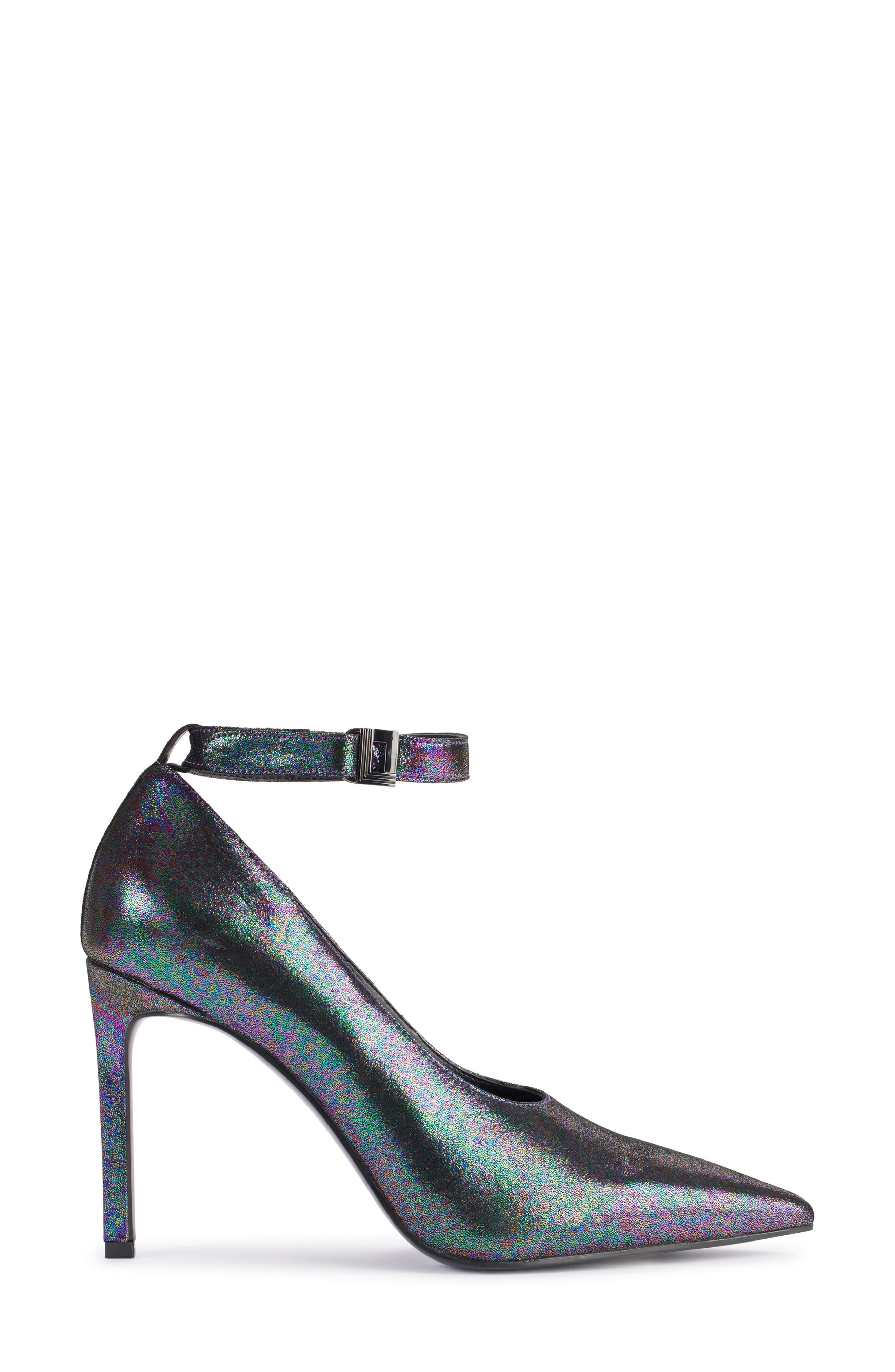 KARL LAGERFELD PARIS Sury Ankle Strap Pump, Alternate, color, Purple Multi