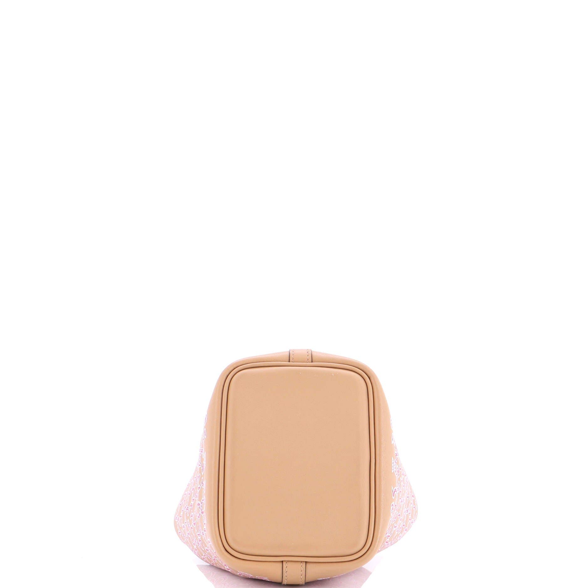 Pre-Owned Hermes Picotin Lock Bag Lucky Daisy Printed Swift Micro, Alternate, color, 