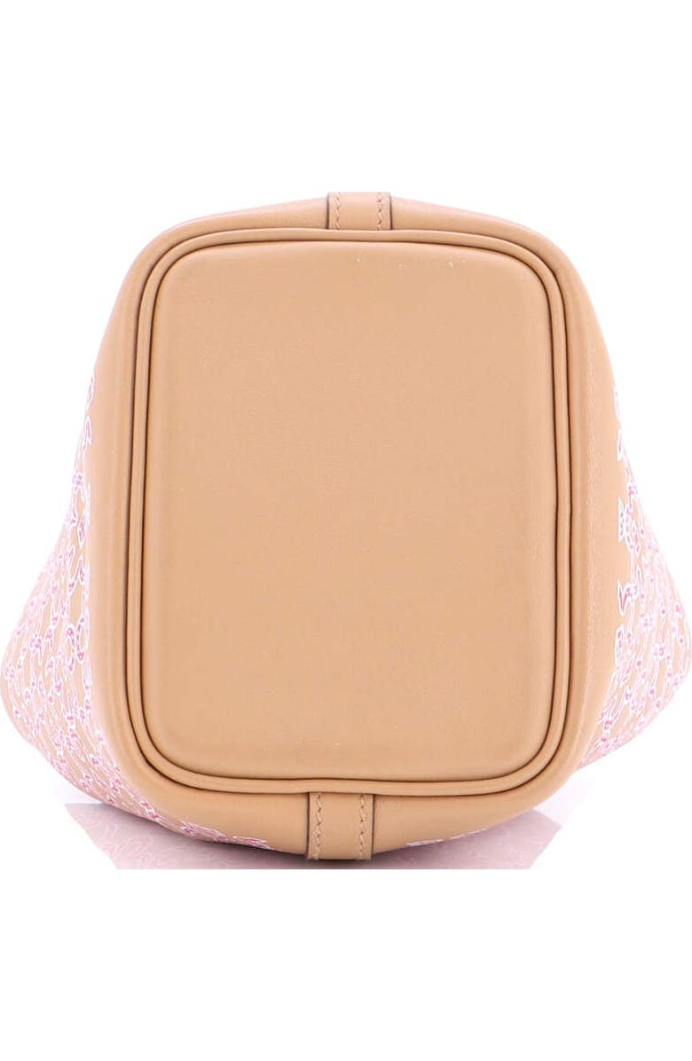 Pre-Owned Hermes Picotin Lock Bag Lucky Daisy Printed Swift Micro, Alternate, color, Chai