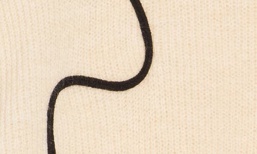 Nicole Miller Abstract Line Embroidered Sweater In Neutral