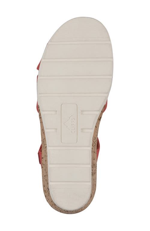 Cliffs By White Mountain Tinna Wedge Sandal In Red Nubuck