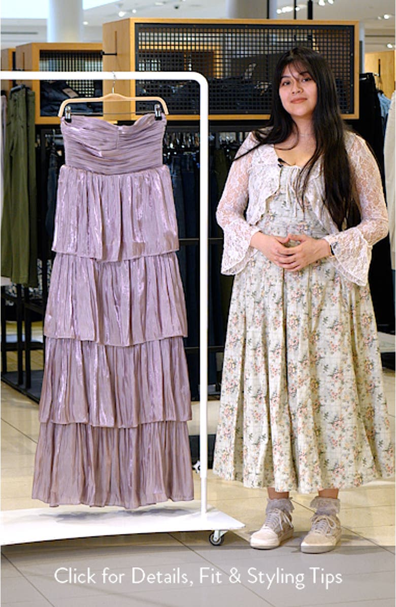 Bella Tiered Strapless Gown, sales video thumbnail