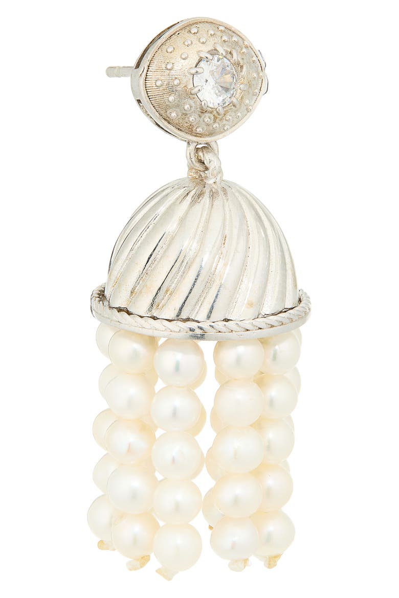 Petite Freshwater Pearl Drop Earring, Alternate, color, WHITE