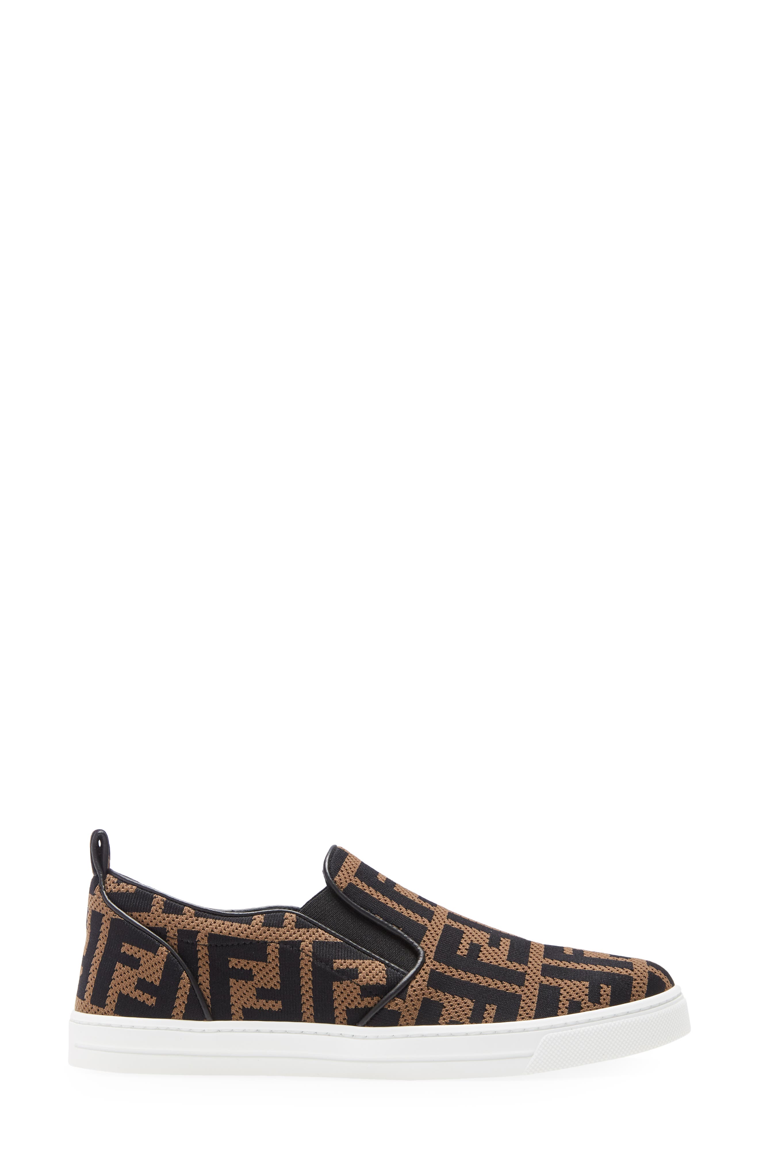Fendi FF Logo Slip-On Sneaker, Alternate, color, 