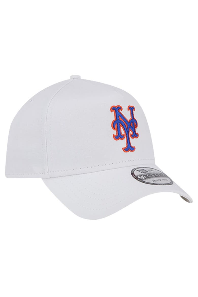 Men's New Era White New York Mets TC A-Frame 9FORTY Adjustable Hat, Alternate, color, White