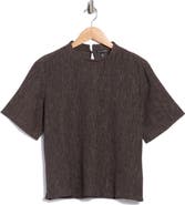 Eileen Fisher Crinkled Short Sleeve Top