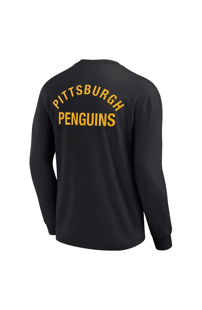 Fanatics Signature Unisex Fanatics Signature Black Pittsburgh Penguins Elements Super Soft Long Sleeve T-Shirt, Alternate, color, 