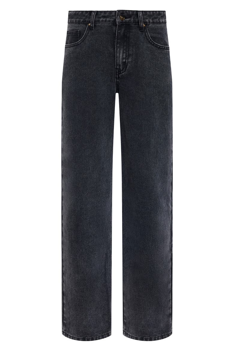 Rising Wide Leg Jeans, Alternate, color, WASHED ONYX