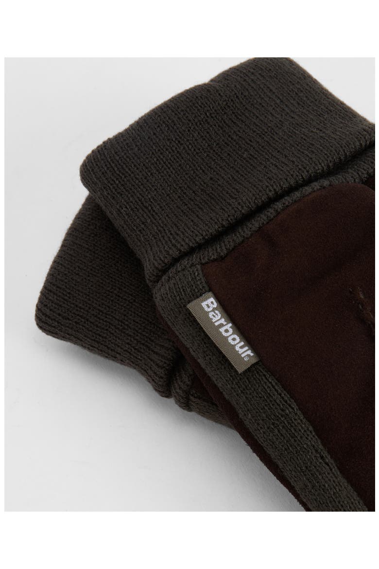 Magnus Suede Fleece Lined Gloves, Alternate, color, BROWN/ OLIVE