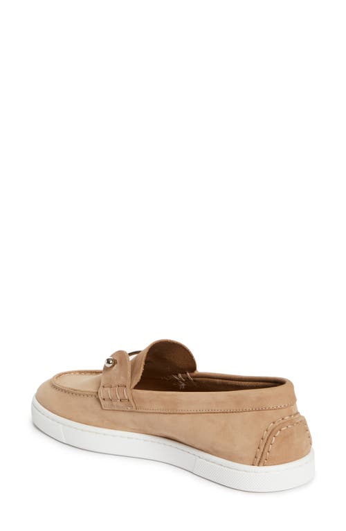 Christian Louboutin Chambeliboat Loafers In Beige Leather In Lionne