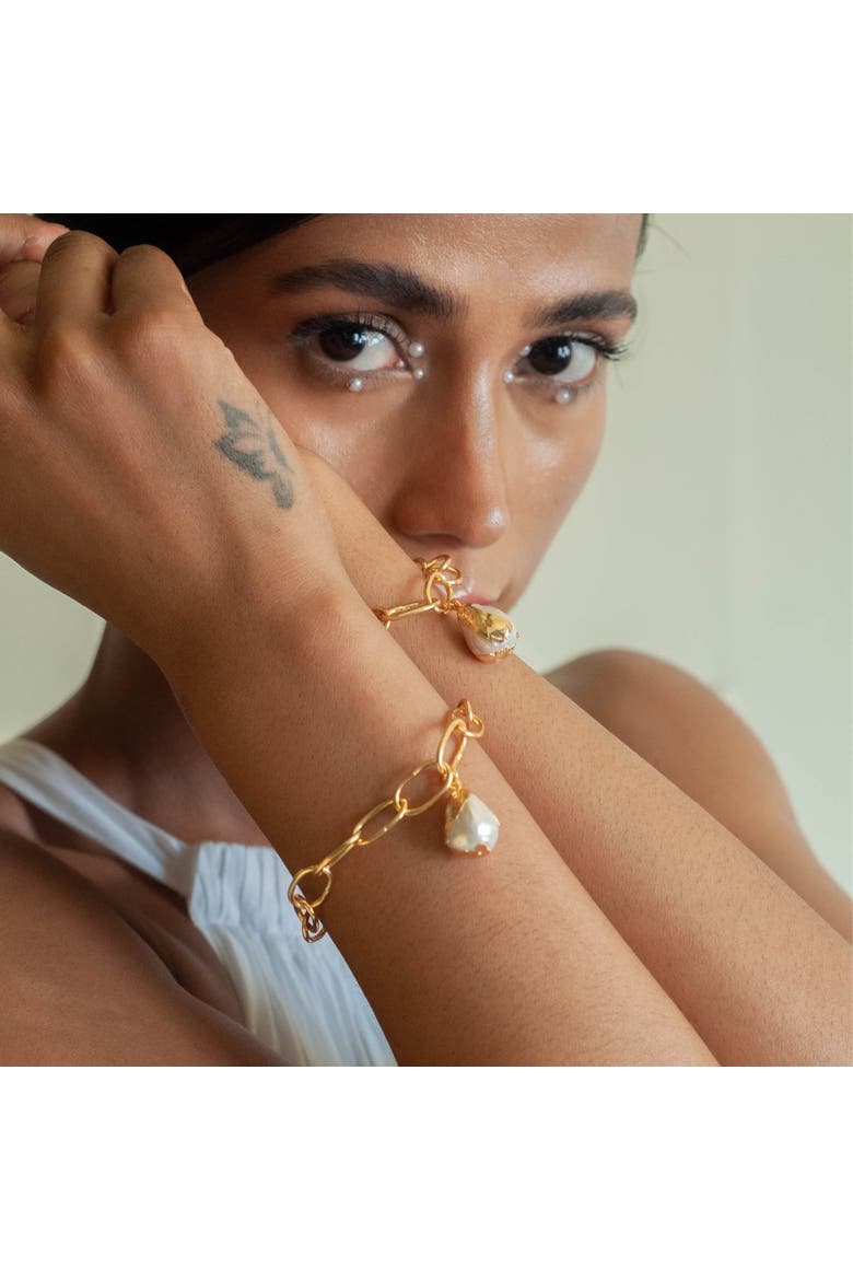 ONA BRACELET, Alternate, color, Gold Plated