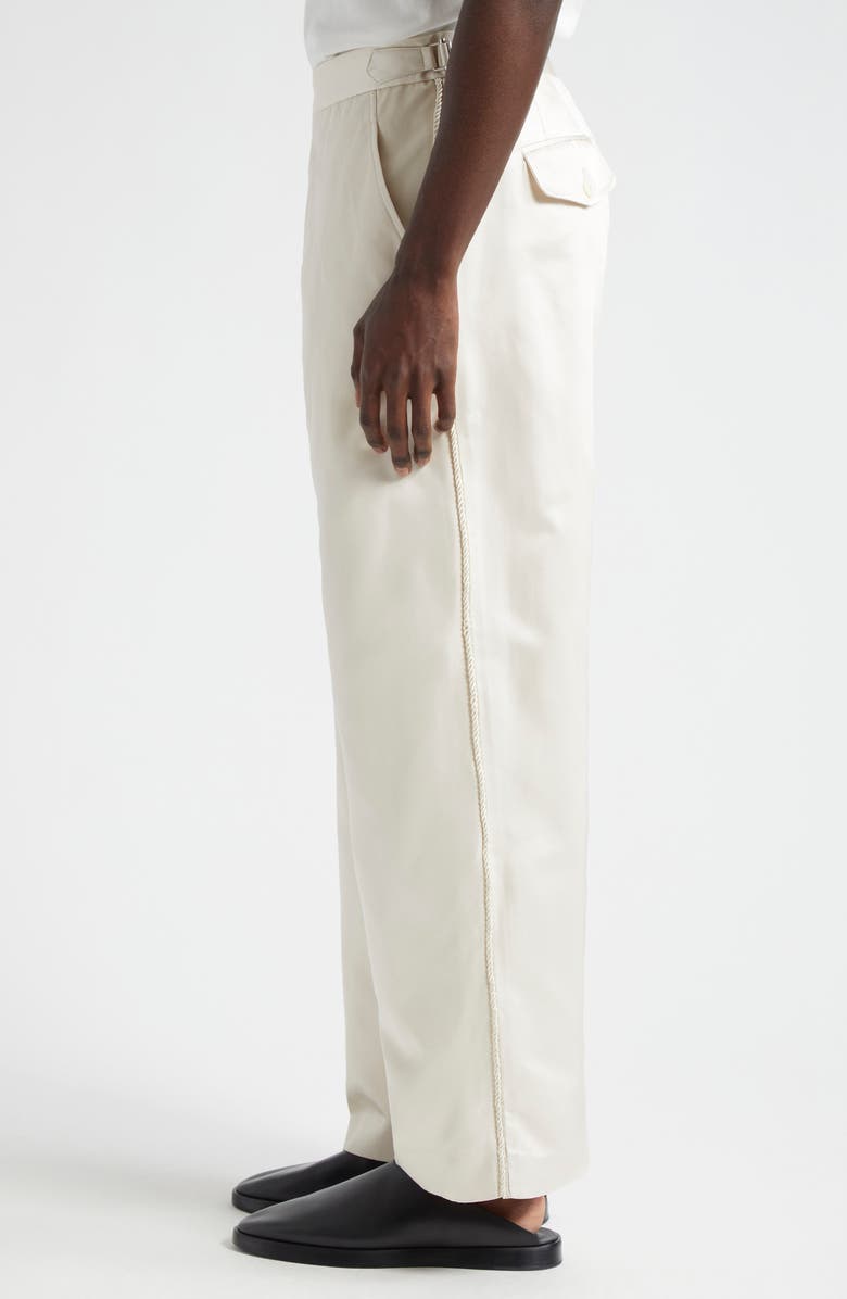 Bode Roping Silk Twill Tuxedo Trousers, Alternate, color,
