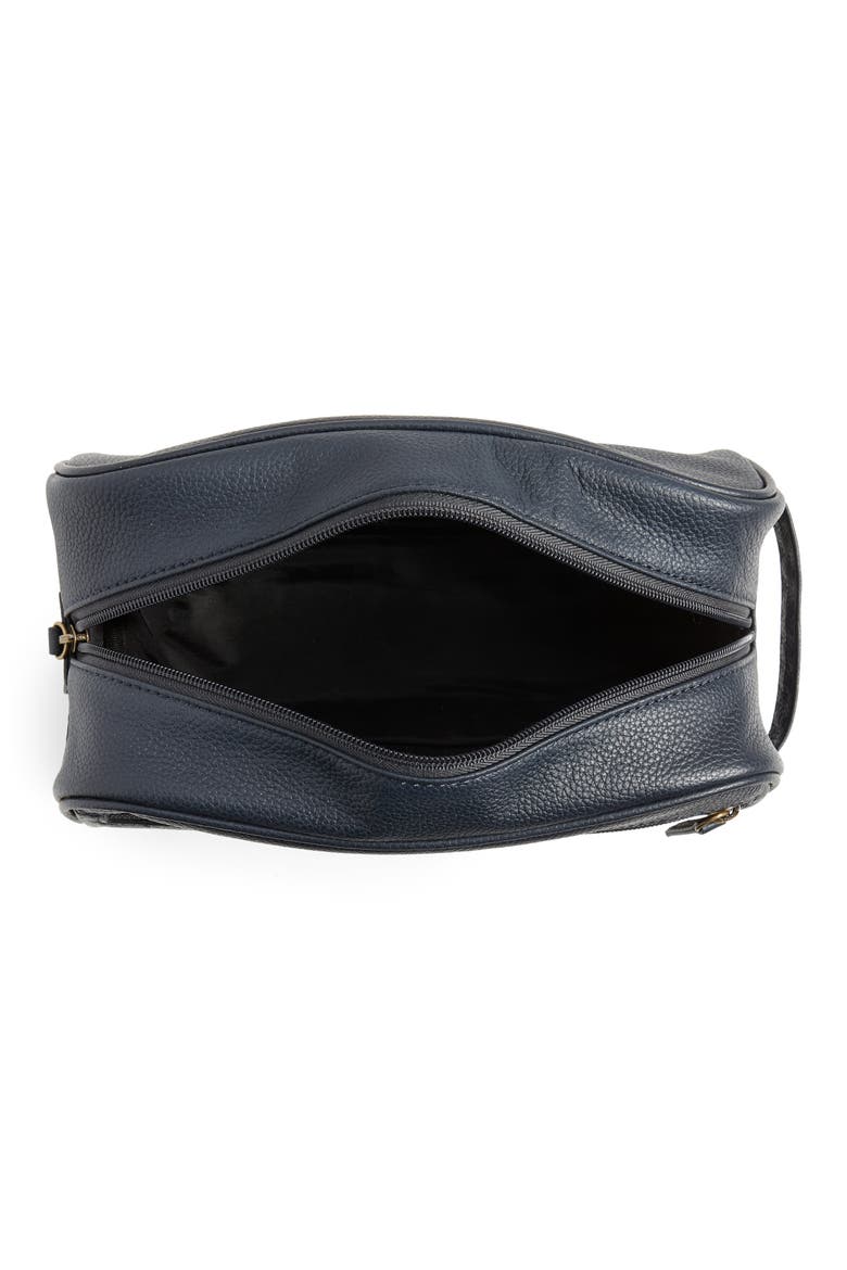 Leather Travel Kit, Alternate, color, NAVY
