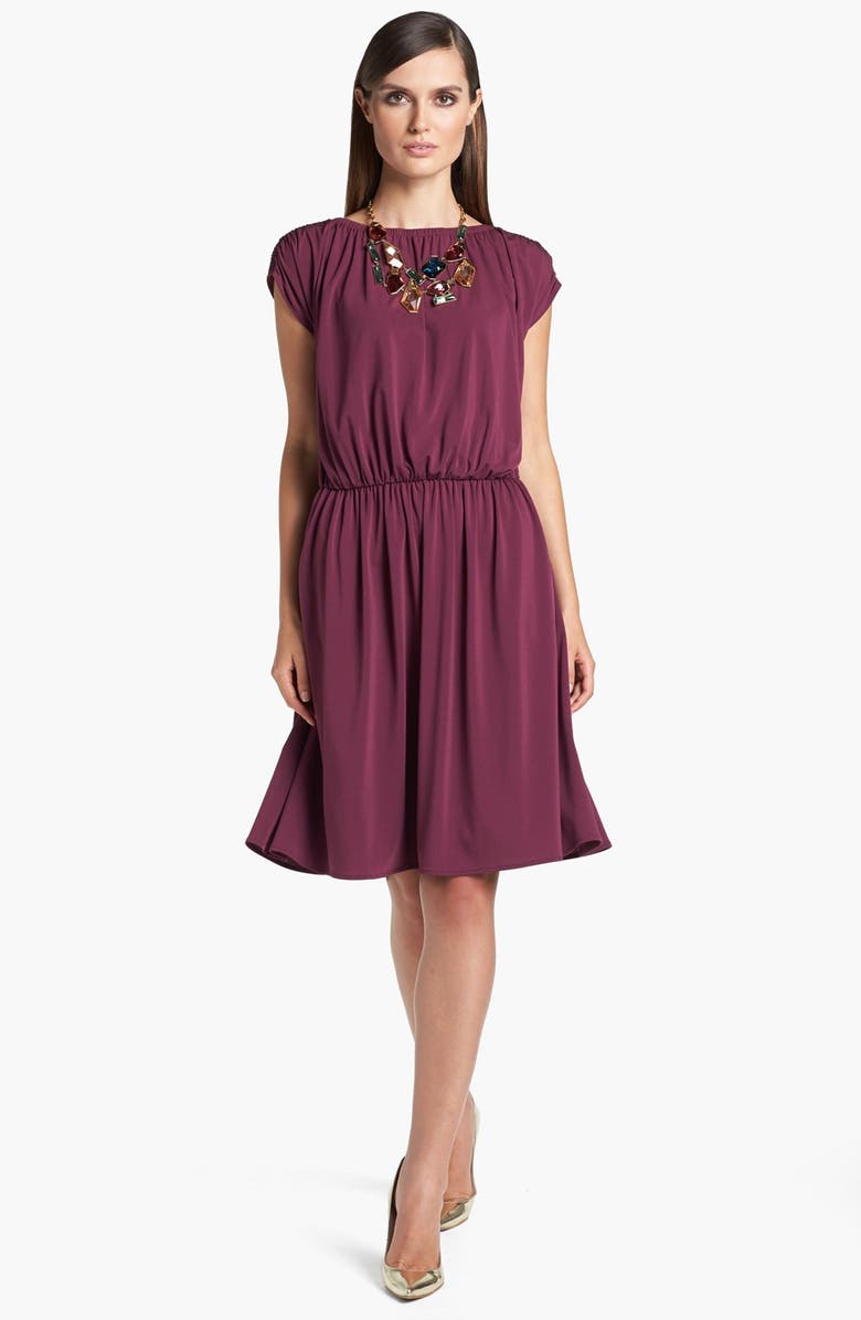 St. John Collection Gathered Matte Jersey Dress, Main, color,