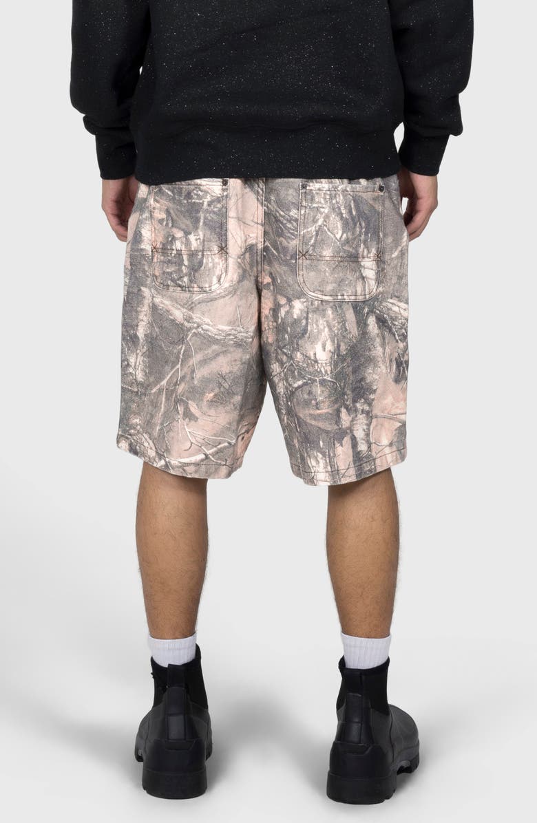 PLEASURES Hunt Canvas Shorts, Alternate, color, Sand Camo