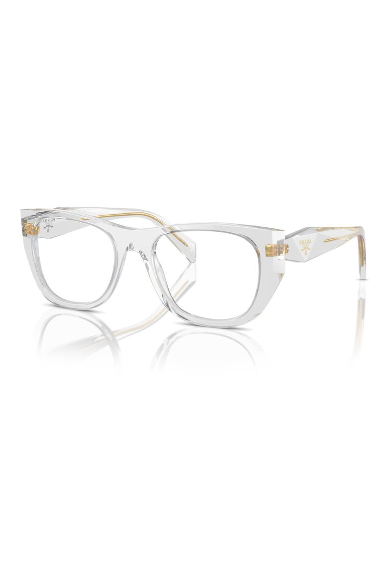 52mm Cat Eye Optical Glasses, Alternate, color, TRANSPARENT GREY