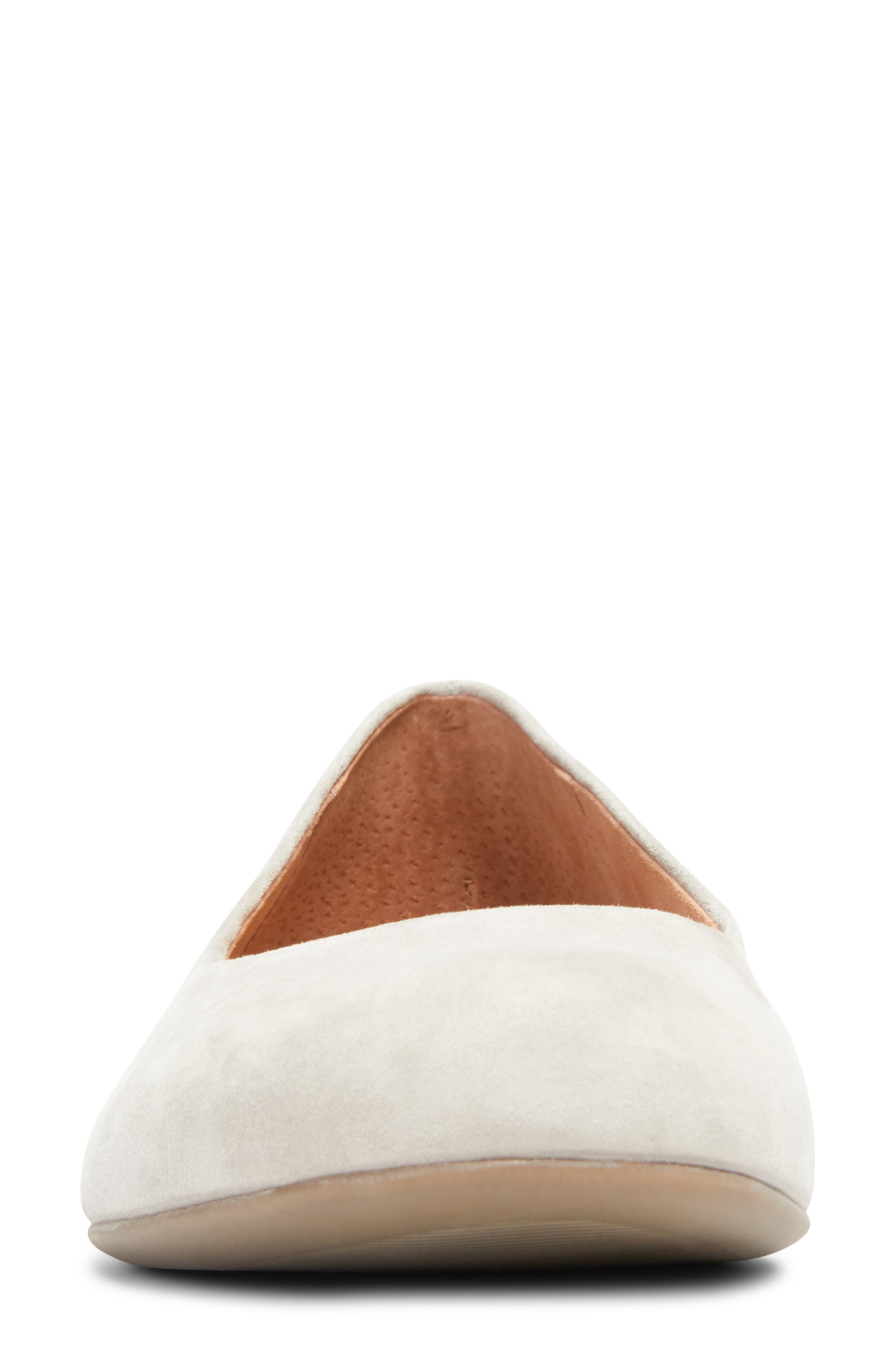 Hannah Ballet Flat, Alternate, color, DARK TAUPE SUEDE