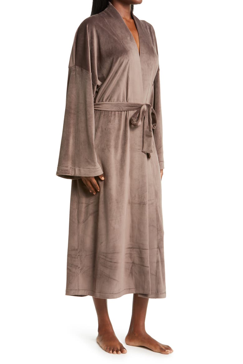 Velour Fleece Robe, Alternate, color, AMETHYST