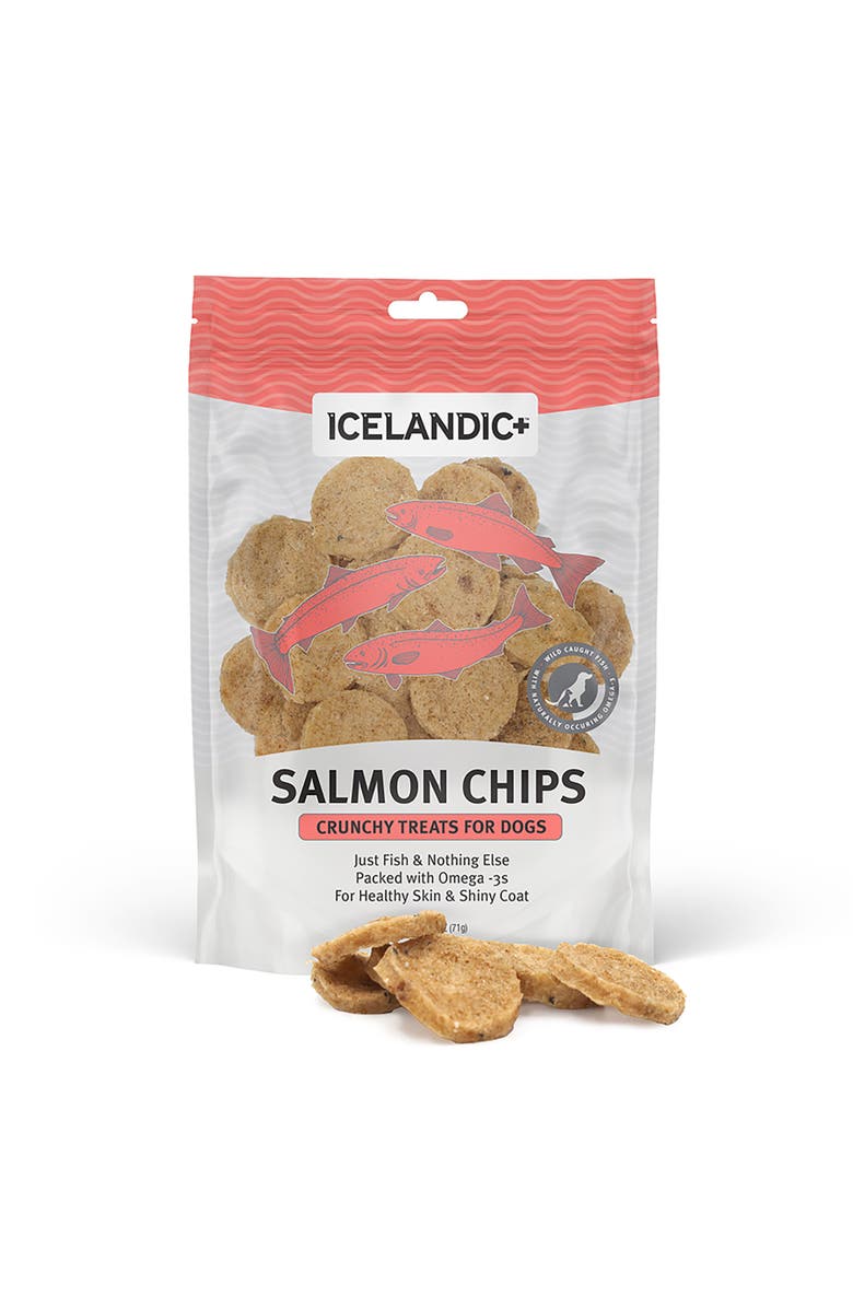 ICELANDIC+ Fish Chips Salmon 2.5Oz Dog Treats, Main, color, Multicolored