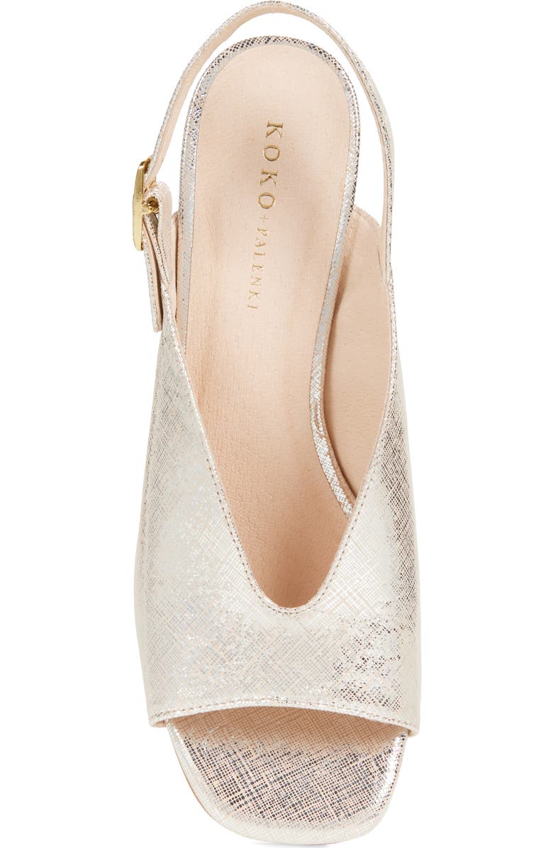 KOKO + PALENKI Polina Slingback Sandal, Alternate, color, Bronze Metallic Buff