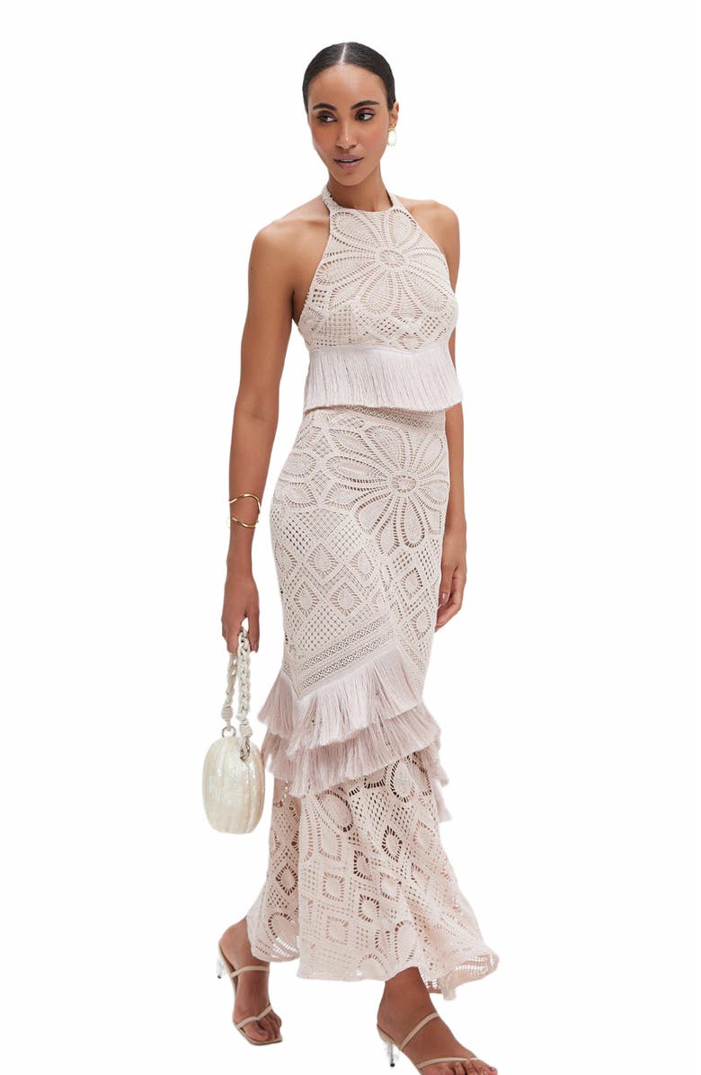 PatBO Flower Crochet Skirt, Alternate, color, 