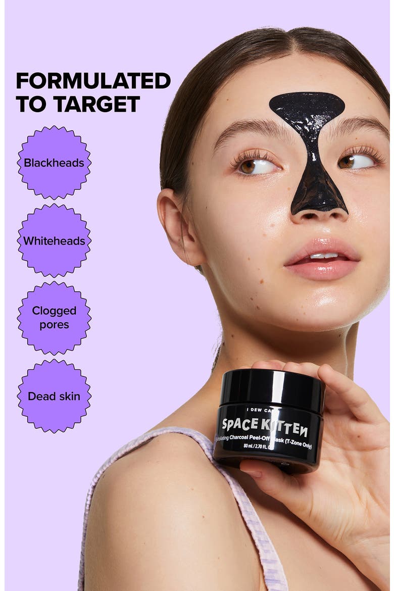 Space Kitten Exfoliating Charcoal Peel Off Mask, Alternate, color, NO COLOR