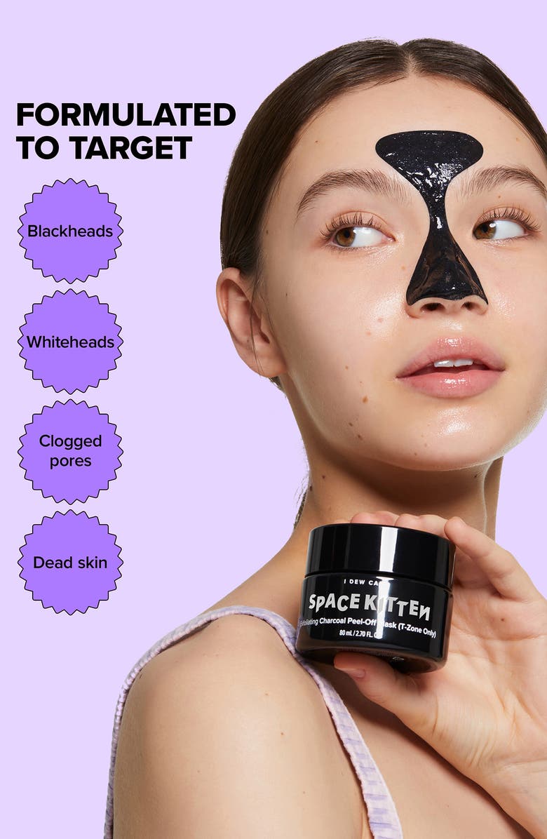 I DEW CARE Space Kitten Exfoliating Charcoal Peel Off Mask, Alternate, color, 