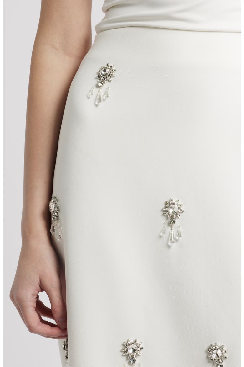 The Ultimate Muse Crystal Maxi Skirt, Alternate, color, WHITE