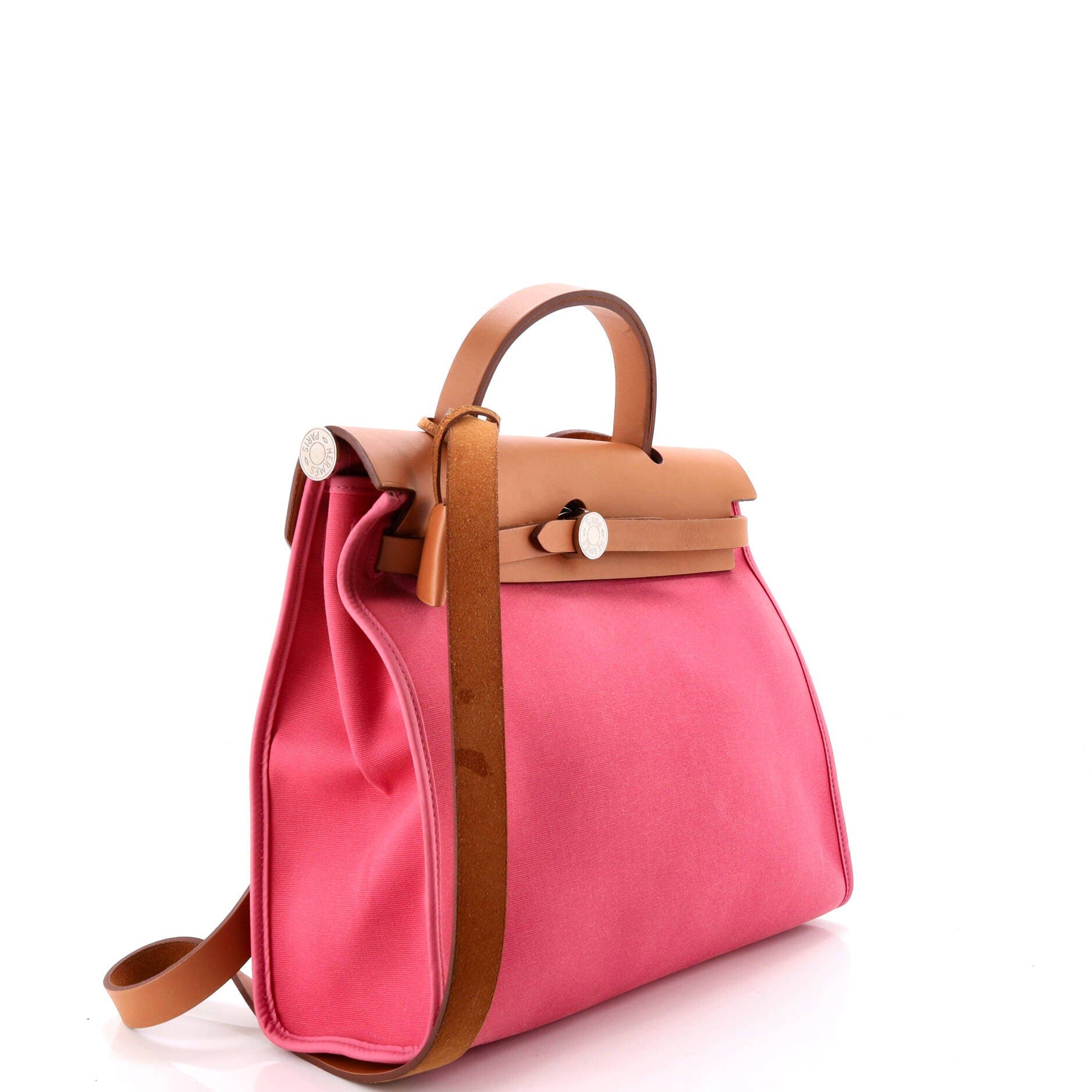 Herbag Zip Leather and Toile 31, Alternate, color, Pink