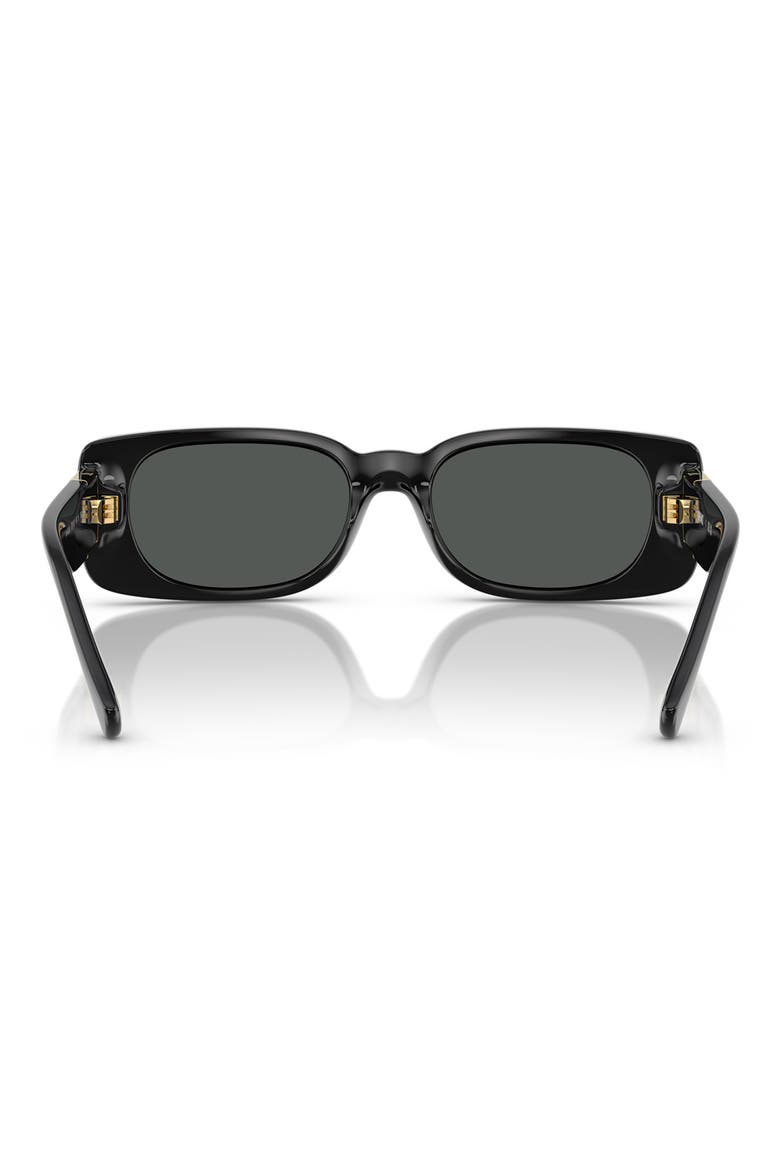 Kids' 47mm Rectangular Sunglasses, Alternate, color, BLACK / DARK GREY