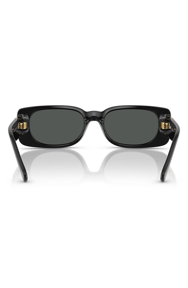 Versace Kids' 47mm Rectangular Sunglasses, Alternate, color, Black / Dark Grey