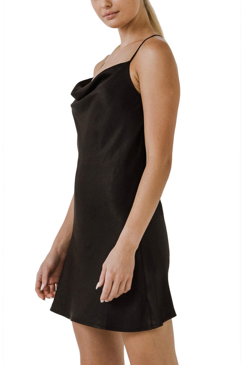 Cross Back Slipdress, Alternate, color, BLACK