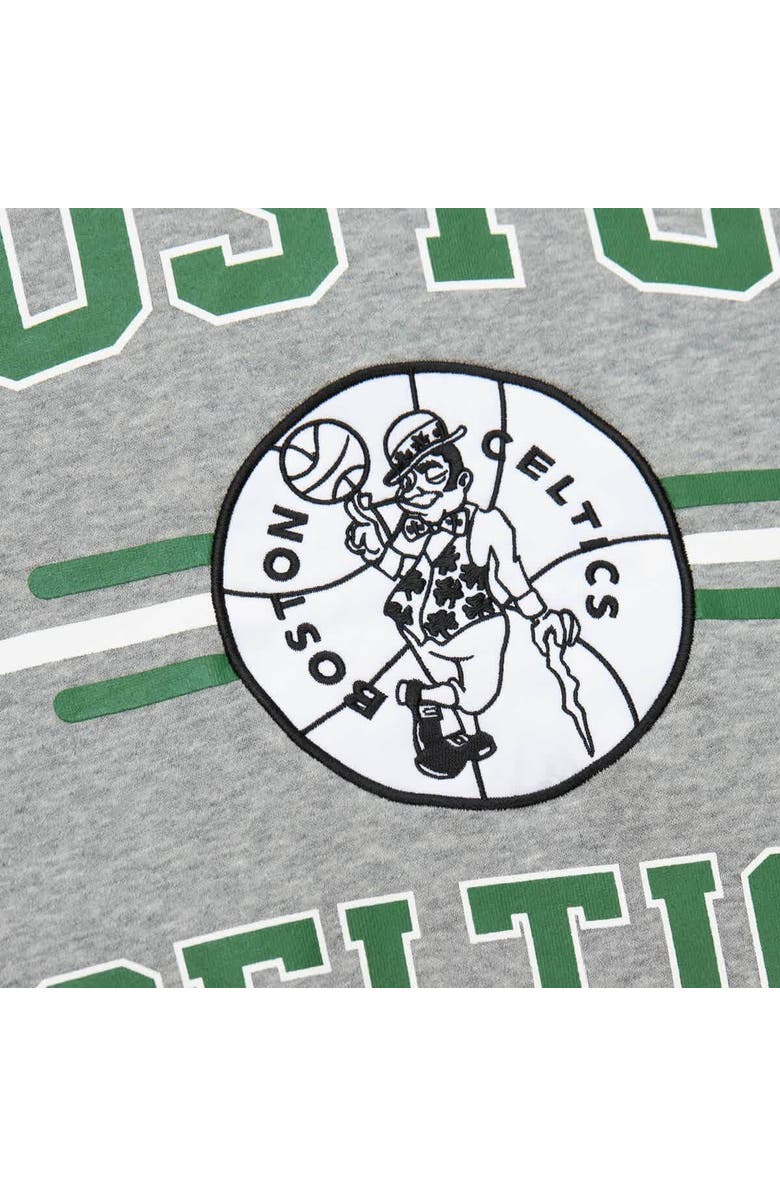 Mitchell & Ness Men's Mitchell & Ness Heather Gray Boston Celtics Hardwood Classics All Over 4.0 Pullover Sweatshirt, Alternate, color, Heather Gray