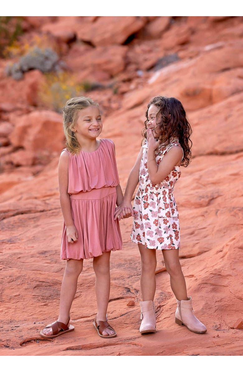 Mabel + Honey Mavery Floral Romper, Alternate, color, Pink