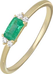 Bony Levy El Mar 18K Yellow Gold Emerald & Diamond Stackable Ring