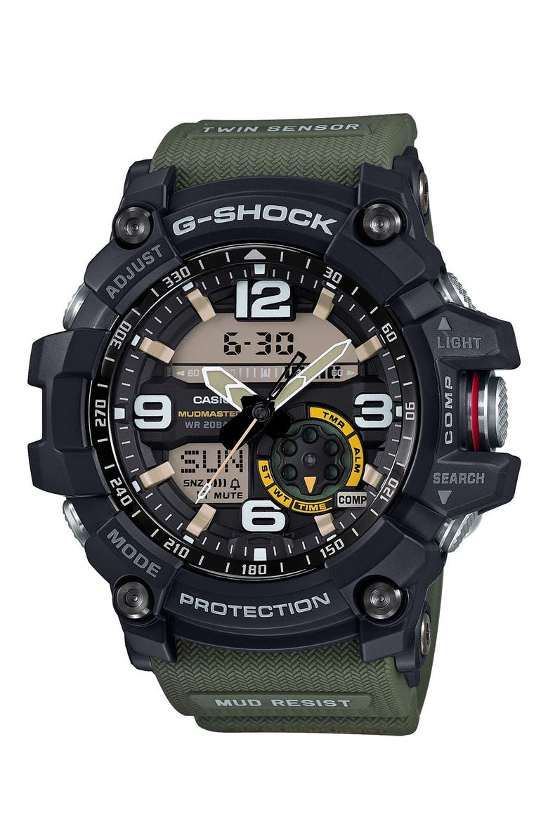 'Mudmaster' Ana-Digi Watch, 56mm, Main, color, BLACK