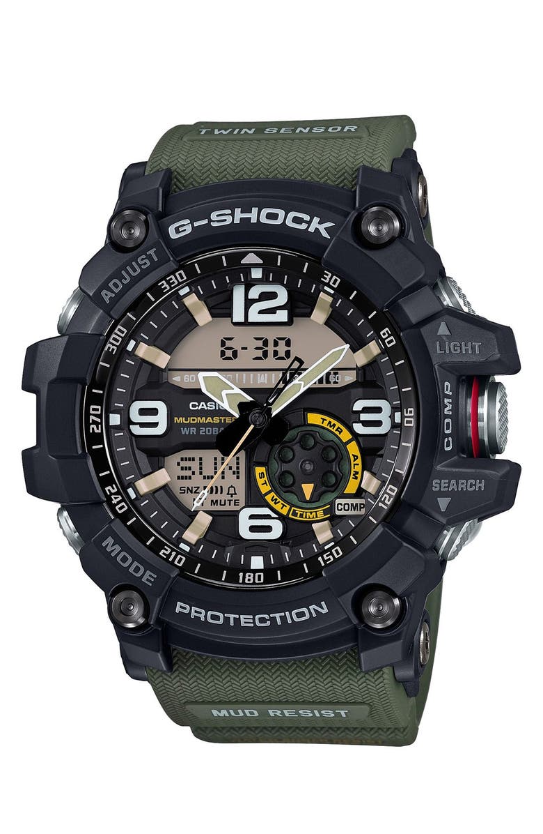 G-SHOCK 'Mudmaster' Ana-Digi Watch, 56mm, Main, color,