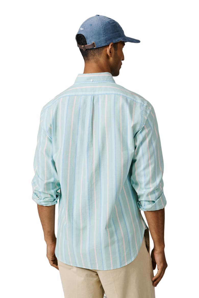 Walesby Lightweight Relaxed Oxford Shirt, Alternate, color, Green Stripe