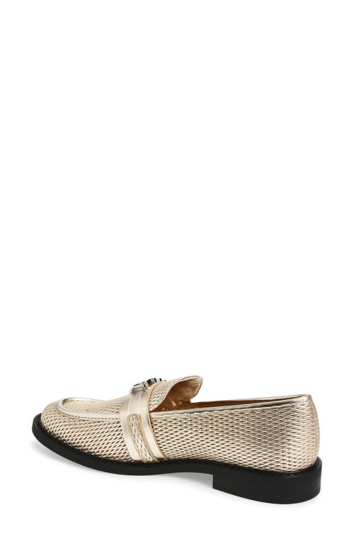 Karl Lagerfeld Paris Rainn Metallic Loafer In Gold