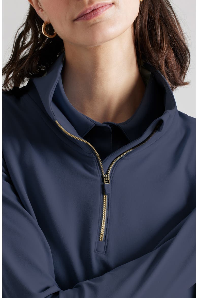 Course to Court Long Sleeve Quarter Zip Top, Alternate, color, NAVY BLUE