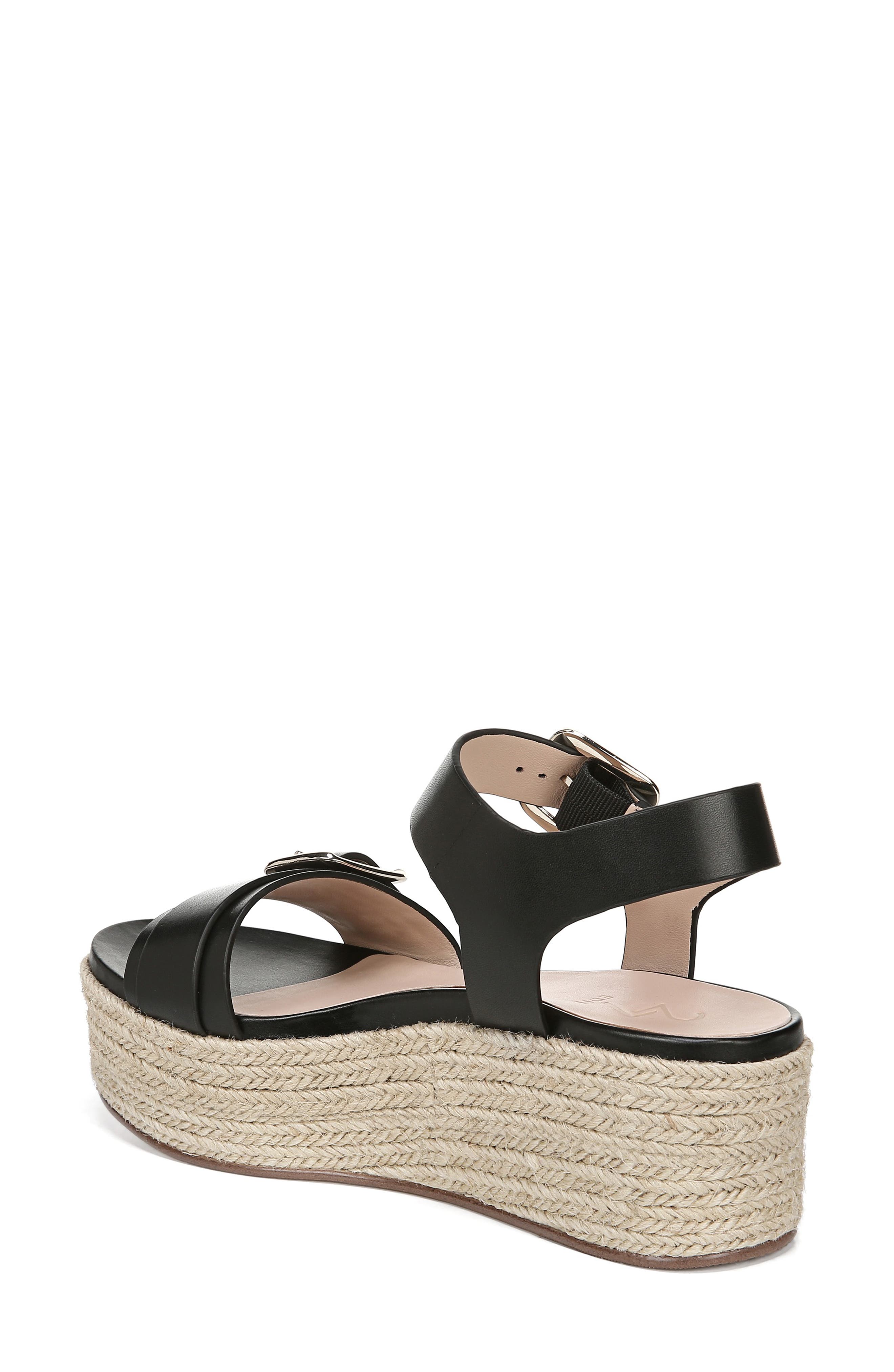 27 Edit Jovana Espadrille Platform Sandal, Alternate, color, BLACK LEATHER