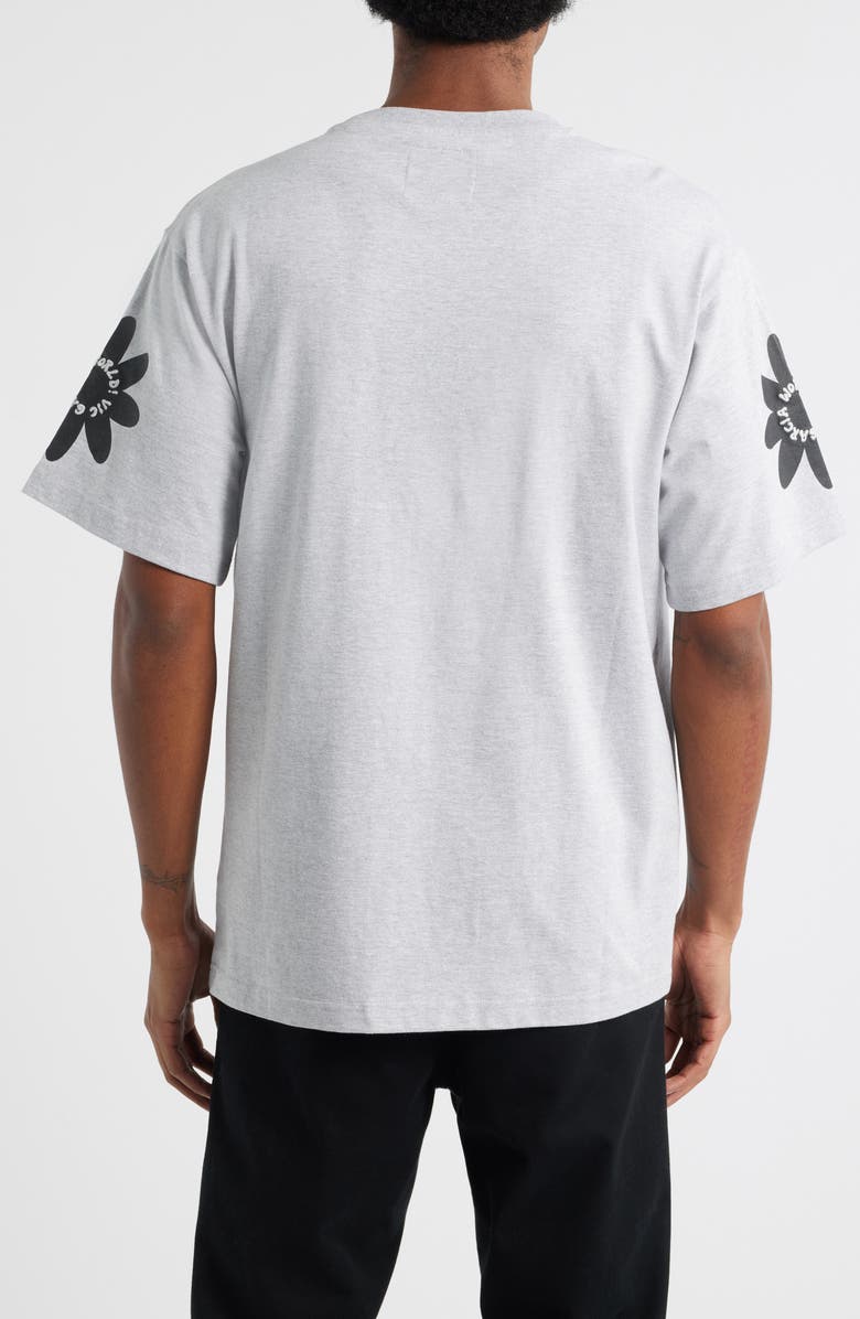 VIC GARCIA WORLD Believe in You Embroidered Graphic T-Shirt, Alternate, color, Heather Gray