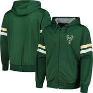 G-III SPORTS BY CARL BANKS Men's G-III Sports by Carl Banks Hunter Green Milwaukee Bucks Contender Full-Zip Hoodie Jacket