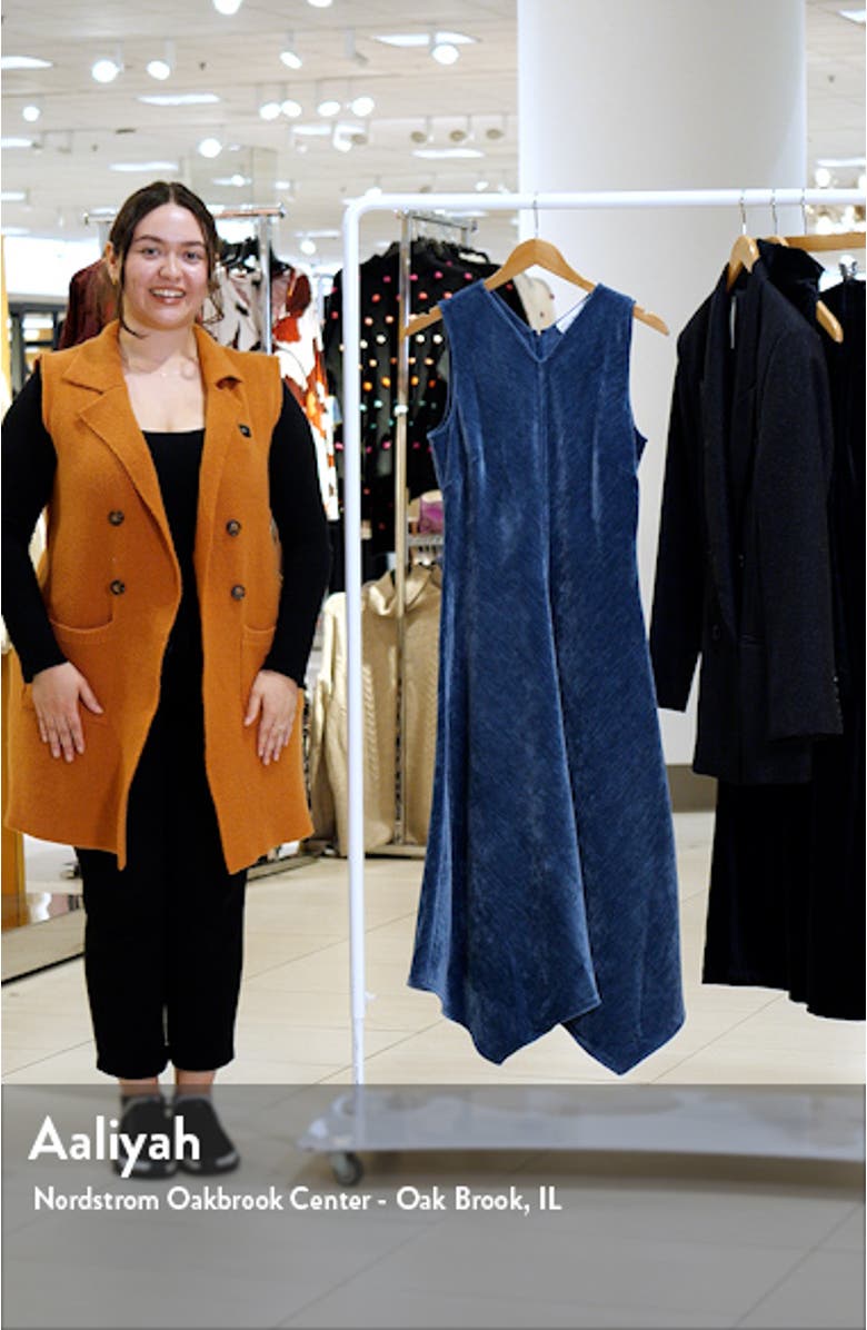 Layla Velvet Asymmetric Hem Dress, sales video thumbnail