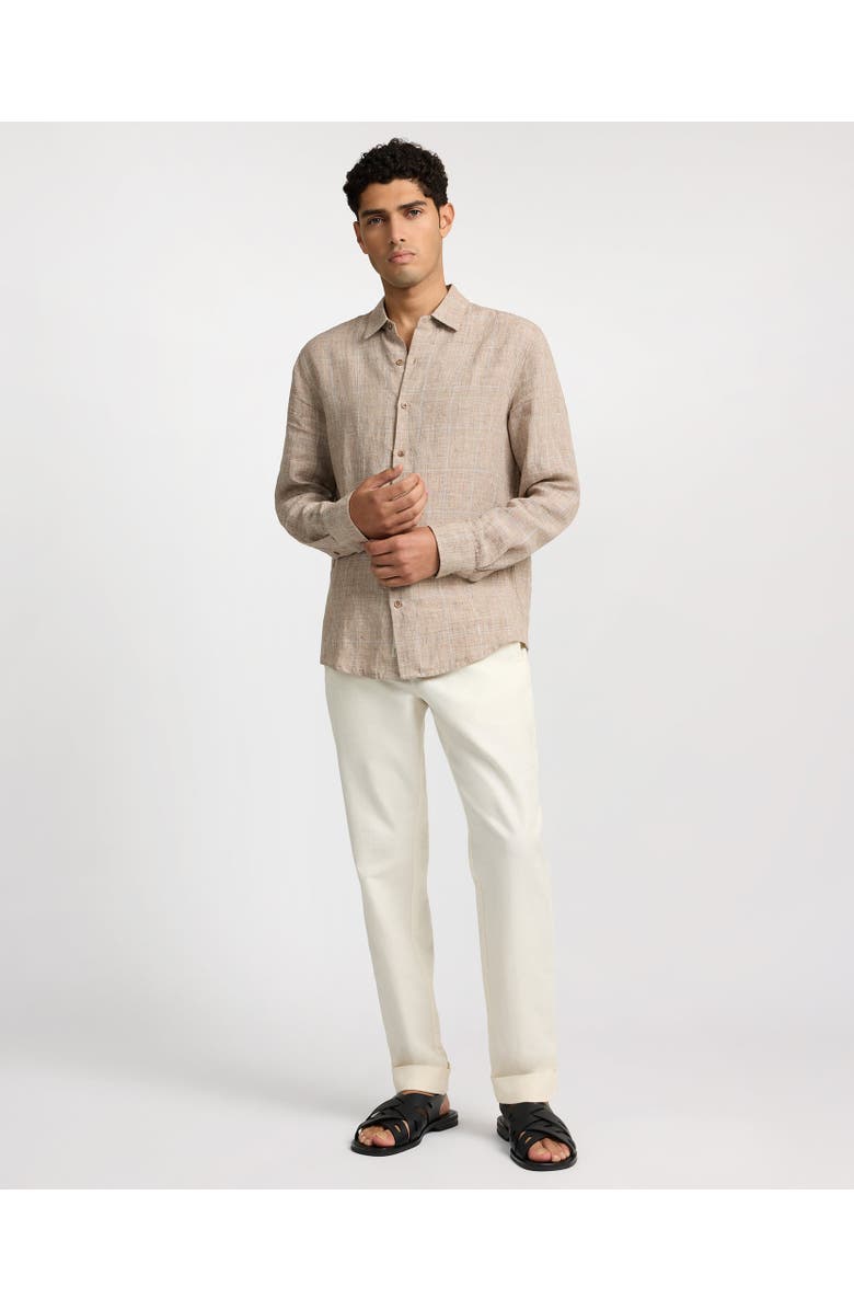 Onia Linen Cotton Stretch Cuff Pant, Alternate, color, Egret