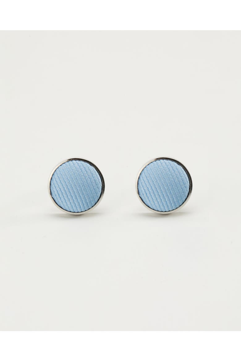 Twill Silk Cufflinks, Main, color, Sky Blue
