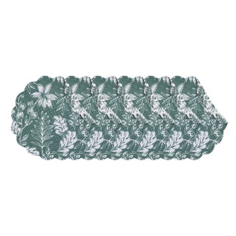 Everview Sage Machine Wash Round Set of 6 Placemats 17"