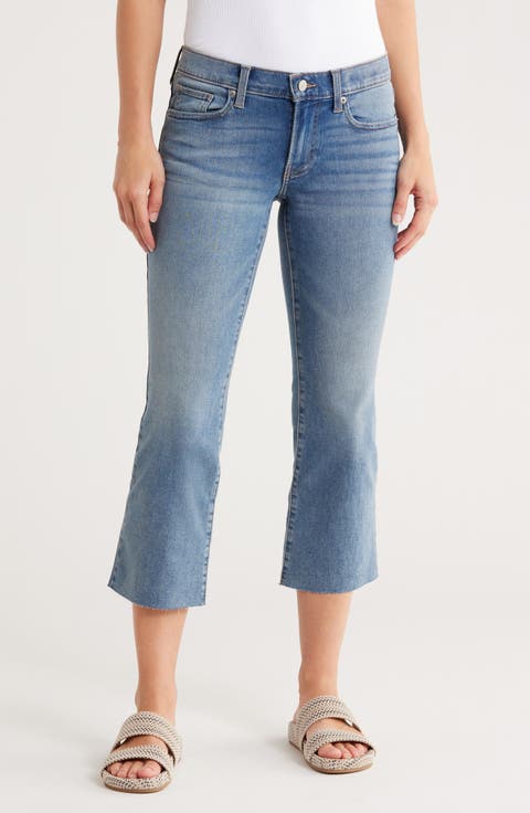 Sweet Raw Hem Crop Kick Flare Jeans (Broadway)