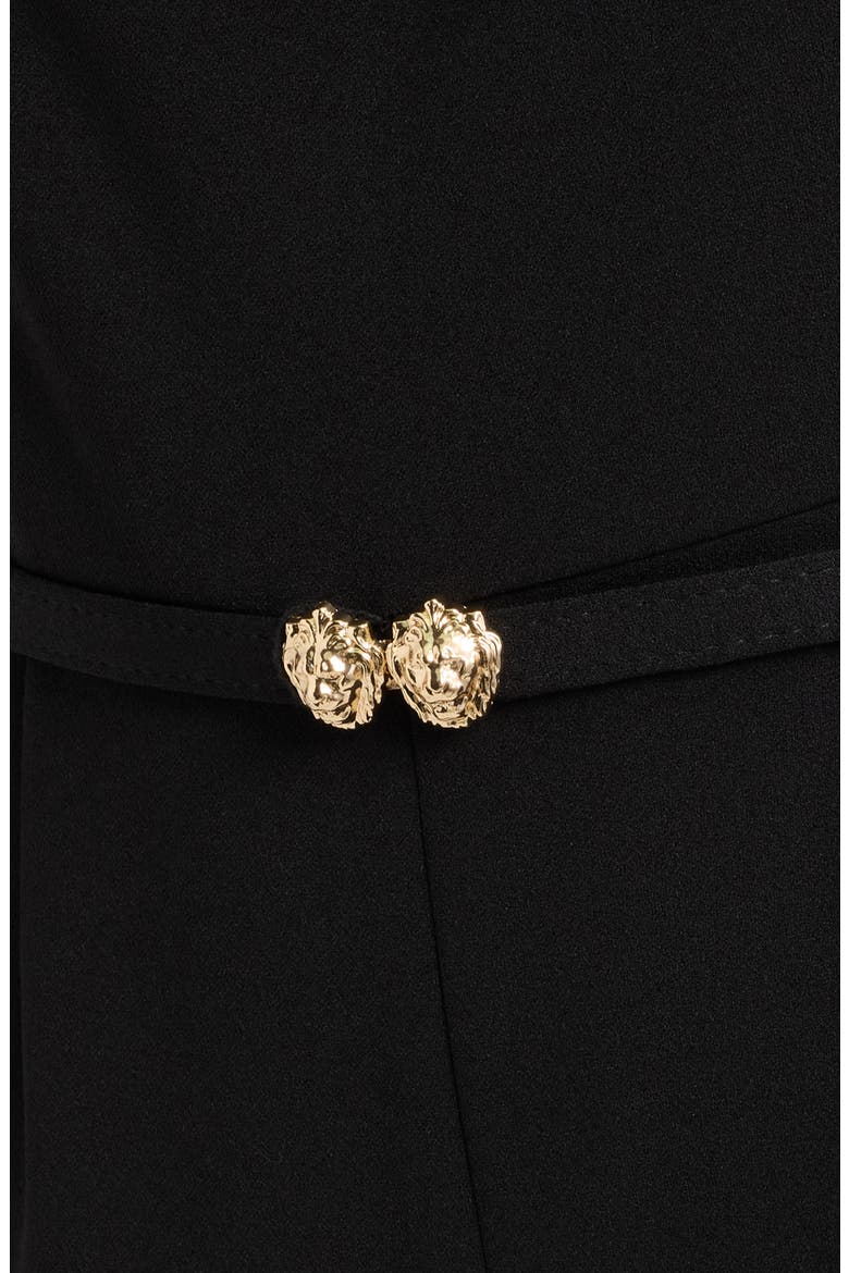 Cowl Neck Belted Jumpsuit, Alternate, color, ANNE BLACK